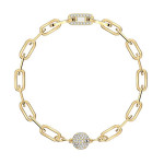 Monemel Swarovski® Crystals Silver Tennis Bracelet Monemel Swarovski® Crystals Silver Tennis Bracelet